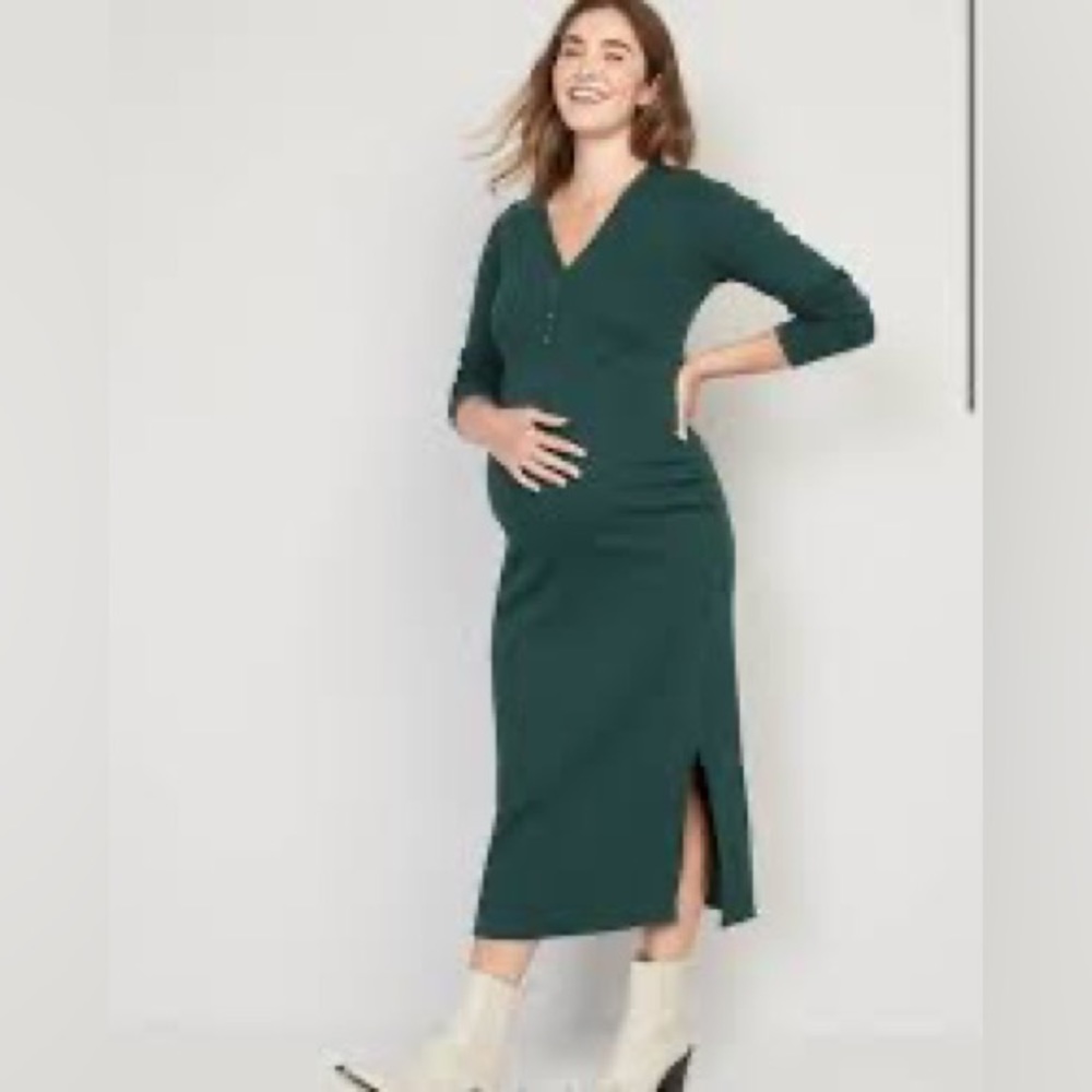 Maternity Henley Midi Dress